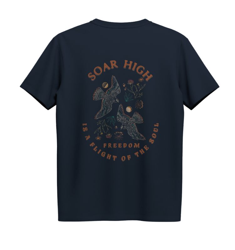 soar high tişört | füme regular unisex